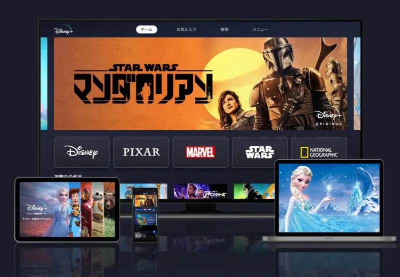 Disney+のUI 